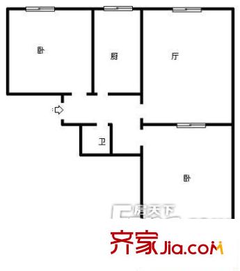 濟(jì)南大學(xué)宿舍戶型圖機(jī)械廳宿舍戶型圖3 2室1廳1衛(wèi)1廚