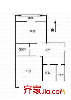 學府麗苑戶型圖郭店鐵廠宿舍3-1 3室1廳1衛(wèi)1廚
