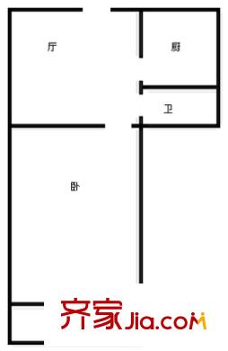 經(jīng)五緯八小區(qū) 1室 戶(hù)型圖