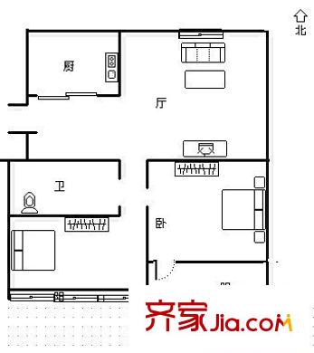 下井莊園 2室 戶型圖
