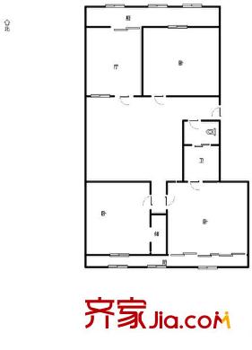 黑虎泉北路單位宿舍戶型圖濟南一中宿舍 3居室 戶型圖 3室1廳1衛(wèi)1廚