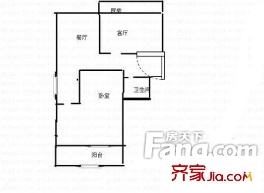 解放路農(nóng)業(yè)廳宿舍戶型圖戶型圖 2室2廳1衛(wèi)1廚