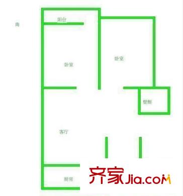 山大南路山大宿舍戶型圖山東大學(xué)宿舍（山大南路） 2室 戶型圖 2室1廳1衛(wèi)1廚