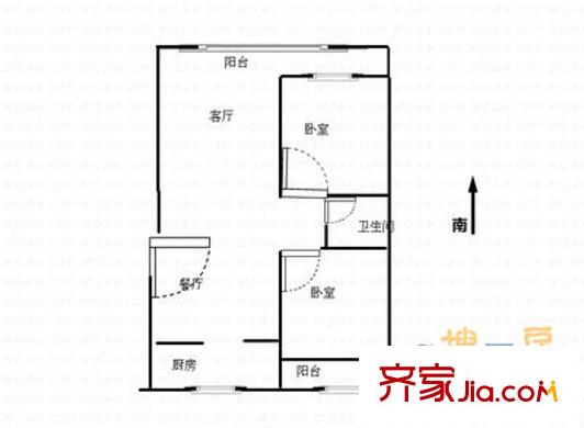 舜承大廈 2室 戶型圖