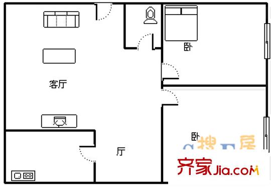天慶苑 2室 戶型圖