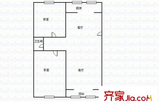 天慶苑 2室 戶型圖