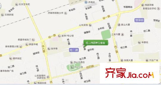 經(jīng)二緯四單位宿舍交通圖 