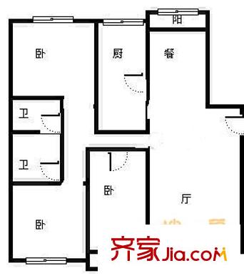 興平小區(qū) 4室 戶型圖