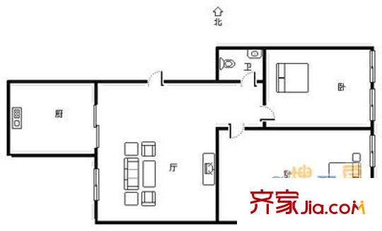 天慶苑 2室 戶型圖