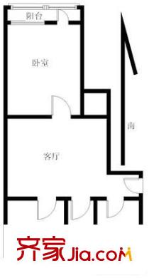 環(huán)山路輕騎宿舍戶型圖 戶型圖 2室1廳1衛(wèi)1廚