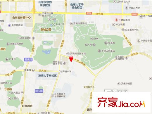 舜耕山莊院內(nèi)宿舍交通圖 