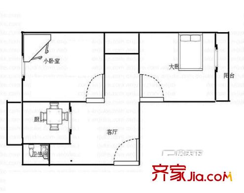 濼都小區(qū)戶型圖211 2室1廳1衛(wèi)1廚