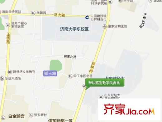 舜耕路財(cái)政學(xué)院宿舍交通圖 