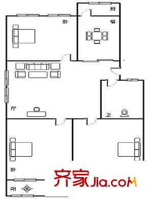 千佛山西路農(nóng)業(yè)銀行宿舍 戶型圖