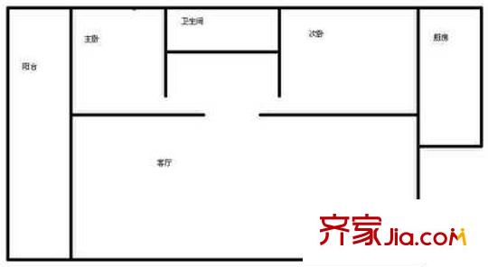 千佛山西路農業(yè)銀行宿舍戶型圖3