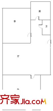 東倉(cāng)小區(qū)建設(shè)銀行宿舍 2室 戶型圖