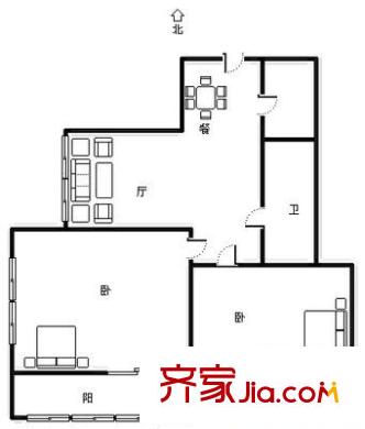 天慶苑 2室 戶型圖