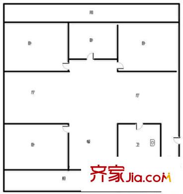 神光花園 4室 戶型圖
