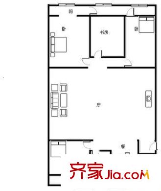 神光花園 4室 戶型圖