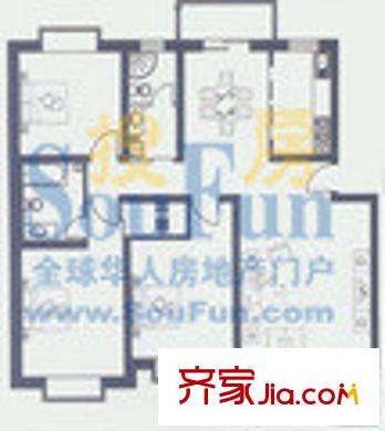 舜通山莊戶型圖3室2廳2衛(wèi)