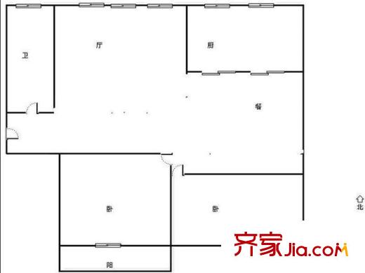 戎秀苑 2室 戶型圖