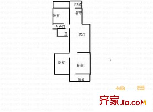魯建家園 2室 戶型圖
