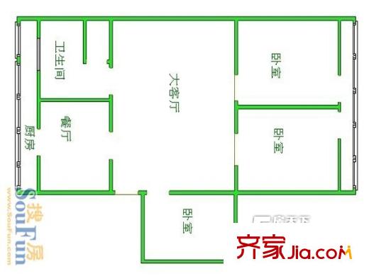 大明湖東門宿舍 戶型圖