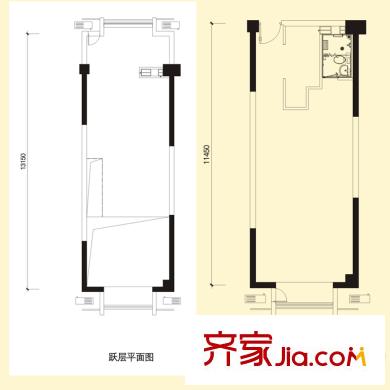 銀座中心戶型圖4#5#樓A4戶型 1室2廳1衛(wèi)1廚