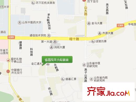 省高院羊頭峪宿舍交通圖 