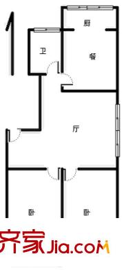 窯頭小區(qū)戶型圖戶型圖 2室2廳1衛(wèi)1廚