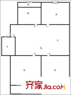 西山重汽宿舍 3居室 戶型圖