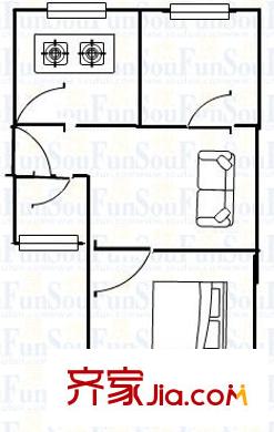 西山重汽宿舍戶型圖重汽西山宿舍 1室 戶型圖 1室1廳1衛(wèi)1廚