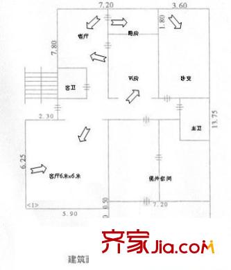 按察司街單位宿舍 4室 戶型圖