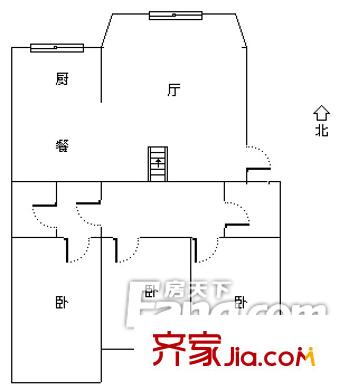 中益燕開花園3-2-2 155平 A戶型圖