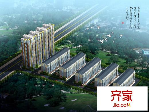 魏華園新區(qū)整期俯瞰效果圖