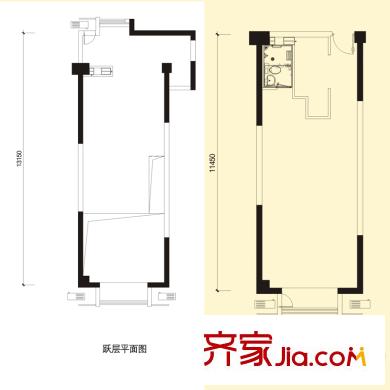 銀座中心戶型圖4#5#樓A2戶型 1室2廳1衛(wèi)1廚