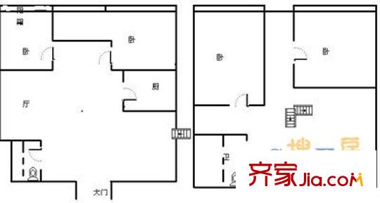 窯頭小區(qū)戶型圖 戶型圖 4室2廳2衛(wèi)1廚