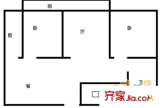 窯頭小區(qū)戶型圖戶型圖 2室2廳1衛(wèi)1廚