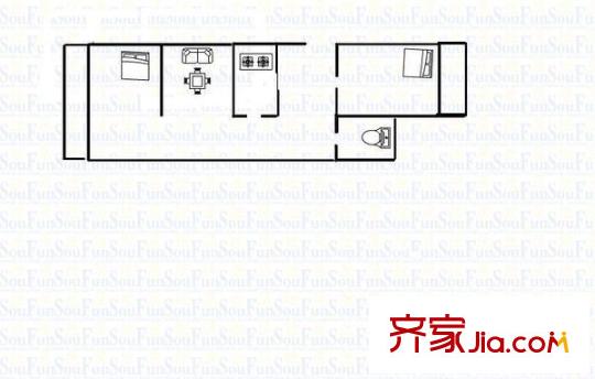 怡樂(lè)園小區(qū) 2室 戶型圖