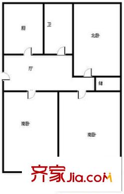 工藝美院宿舍（千佛山東路）戶型圖千佛山東路工藝美院宿舍 3室 戶型圖 3室1廳1衛(wèi)1廚