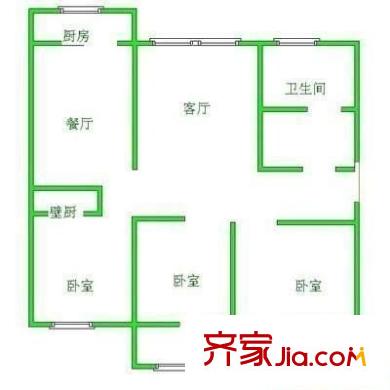 環(huán)翠山莊 3室 戶(hù)型圖