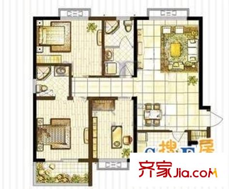 云曲山莊 3室 戶型圖