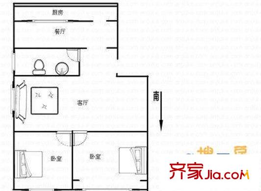 環(huán)翠山莊 2室 戶型圖