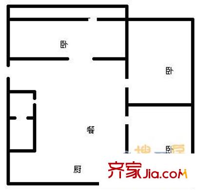 環(huán)翠山莊 2室 戶型圖