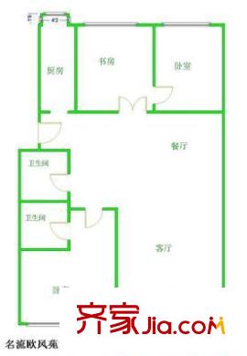 工藝美院宿舍（千佛山東路）戶型圖千佛山東路工藝美院宿舍 3室 戶型圖 3室2廳1衛(wèi)1廚