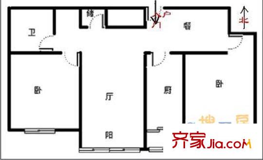 歷山路測繪局宿舍戶型圖測繪局宿舍 2室 戶型圖 2室1廳1衛(wèi)1廚