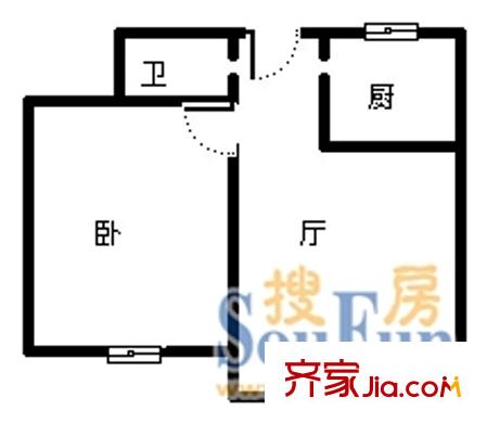 歷山路測繪局宿舍戶型圖測繪局宿舍 2室 戶型圖 2室1衛(wèi)1廚