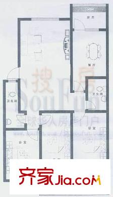 前龍小區(qū)戶型圖戶型圖 3室2廳2衛(wèi)