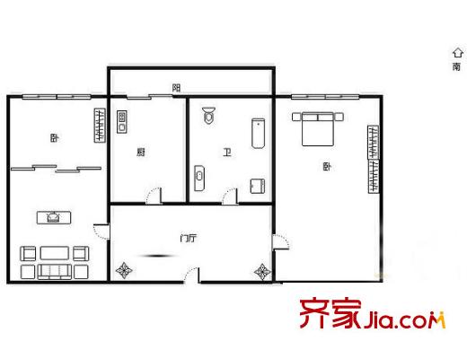 經(jīng)二緯十一宿舍 戶型圖