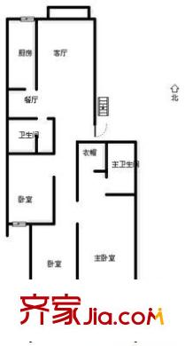 云曲山莊 3室 戶型圖